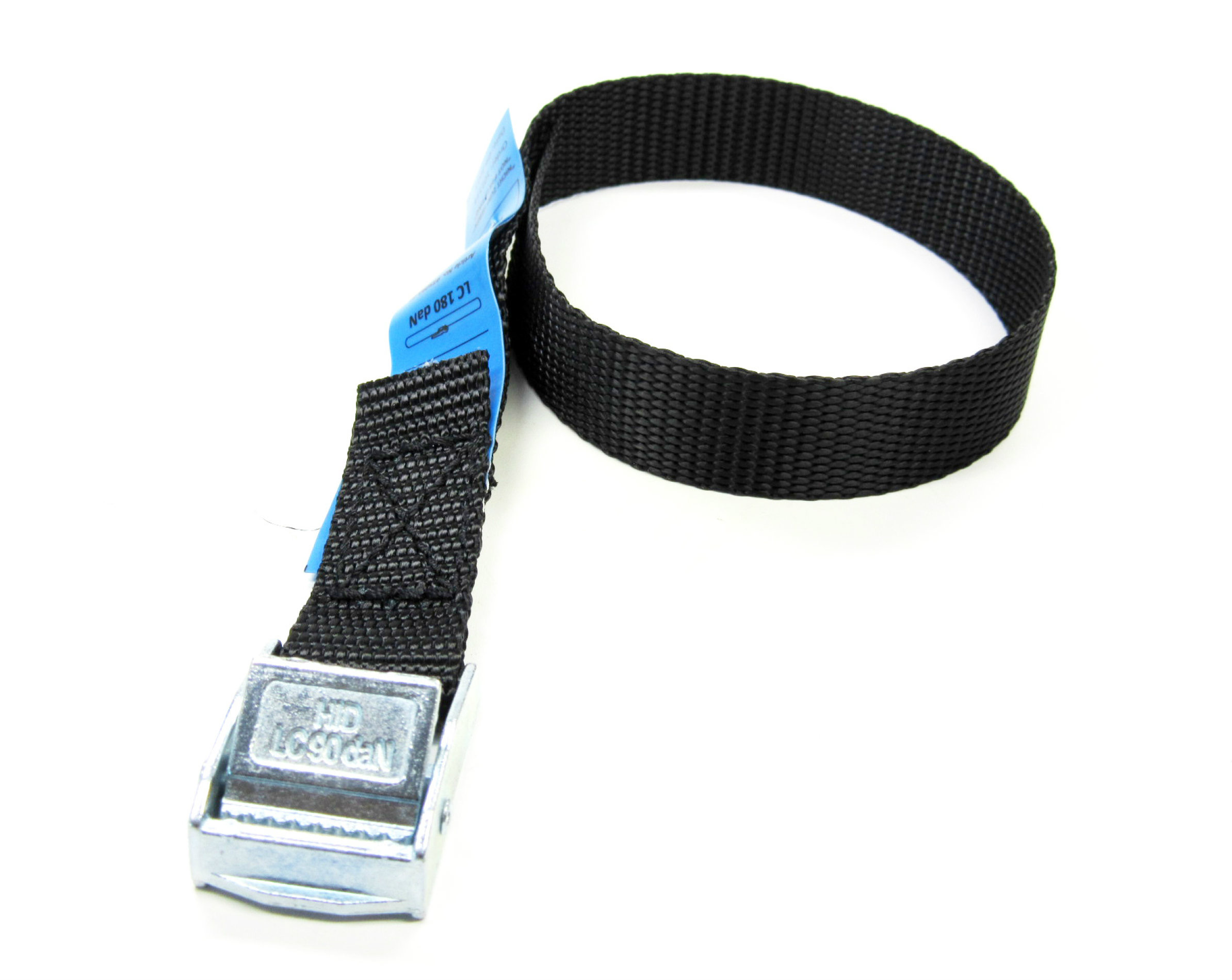 Spanband zwart 20 mm met klemsluiting